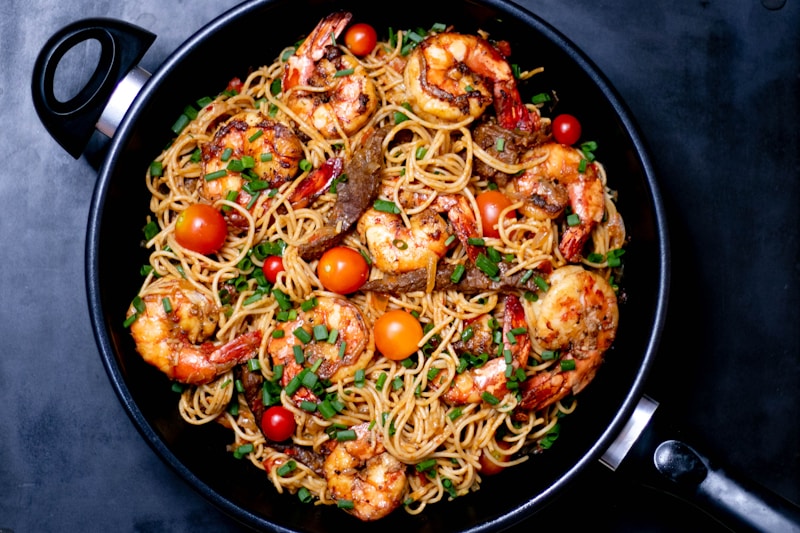 Pasta z łososiem i szpinakiem