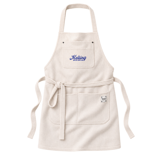 MUUV corduroy apron, front view